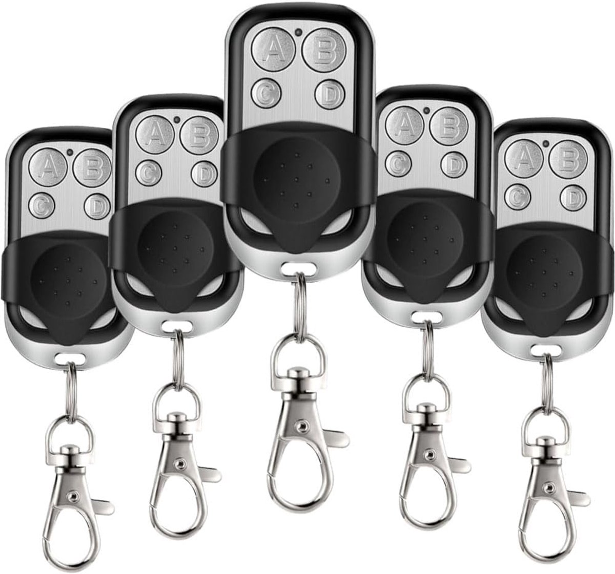 Afstandsbediening voor garagedeur, 433 MHz, draadloos, 4 stuks