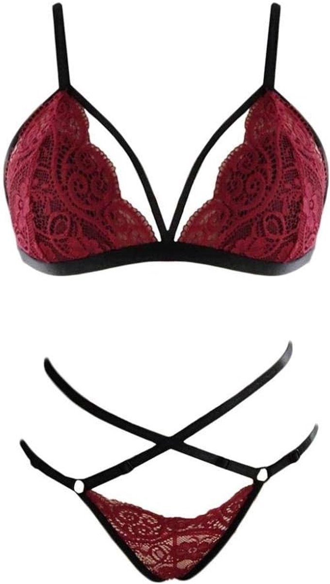 Lingerie & ondergoed Vrouwen Sexy Lingerie Kanten Beha Erotische Porno Ondergoed Draadloze Bondage Lingerie Thong Temptation