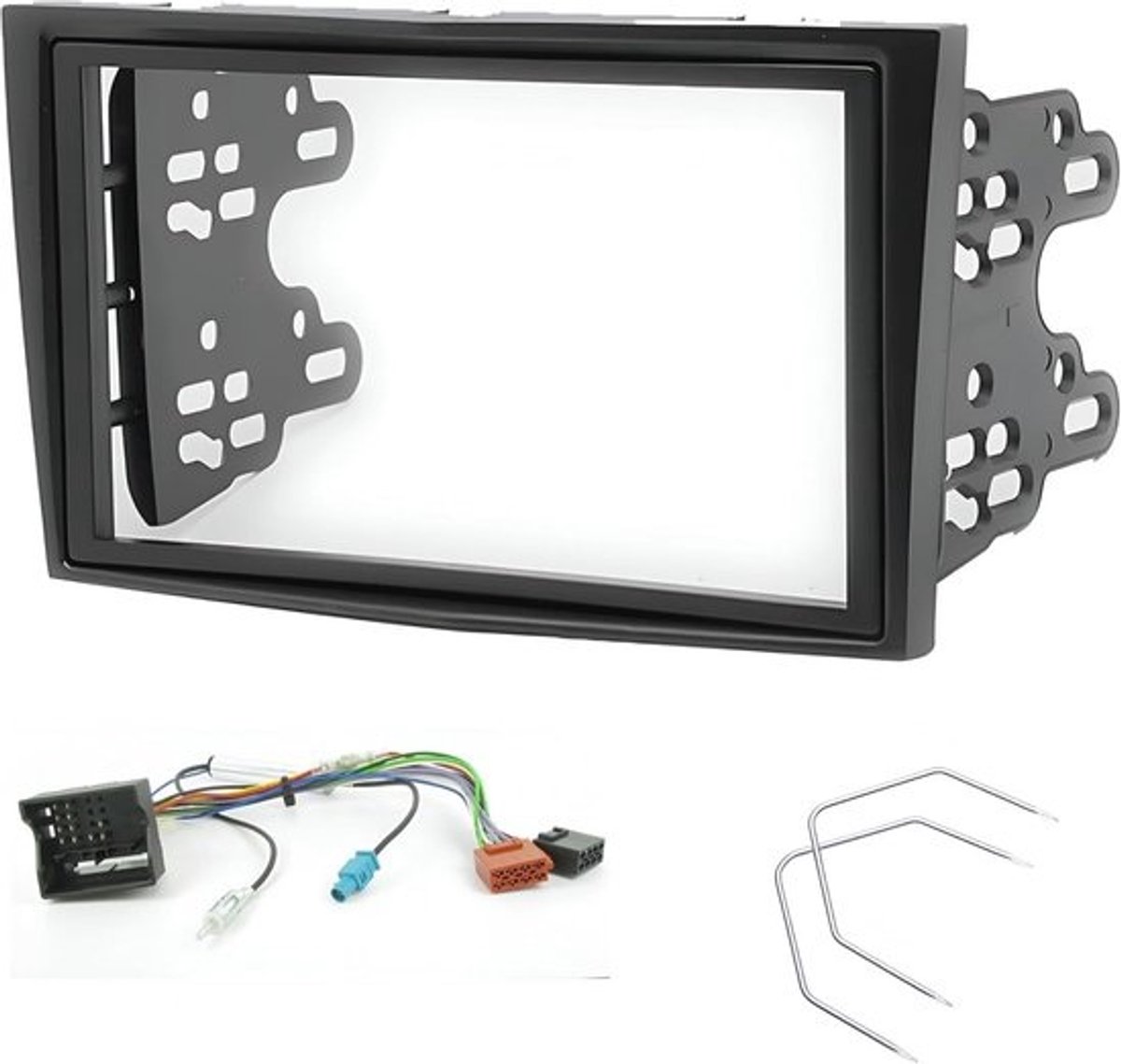 2 DIN Autoradio Frame met Antenne Adapter en ISO Aansluitkabel voor Opel