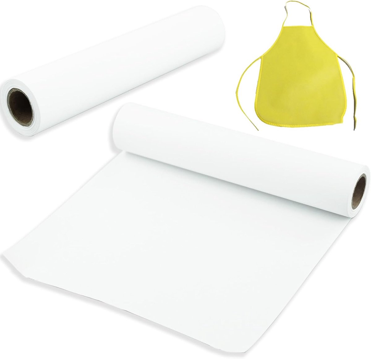 Tekenpapier, wit, 10 m, kunstpapier, schilderen, schetsen, ezelpapierrol voor kinderen, showpapier zonder 1 schort voor kinderen