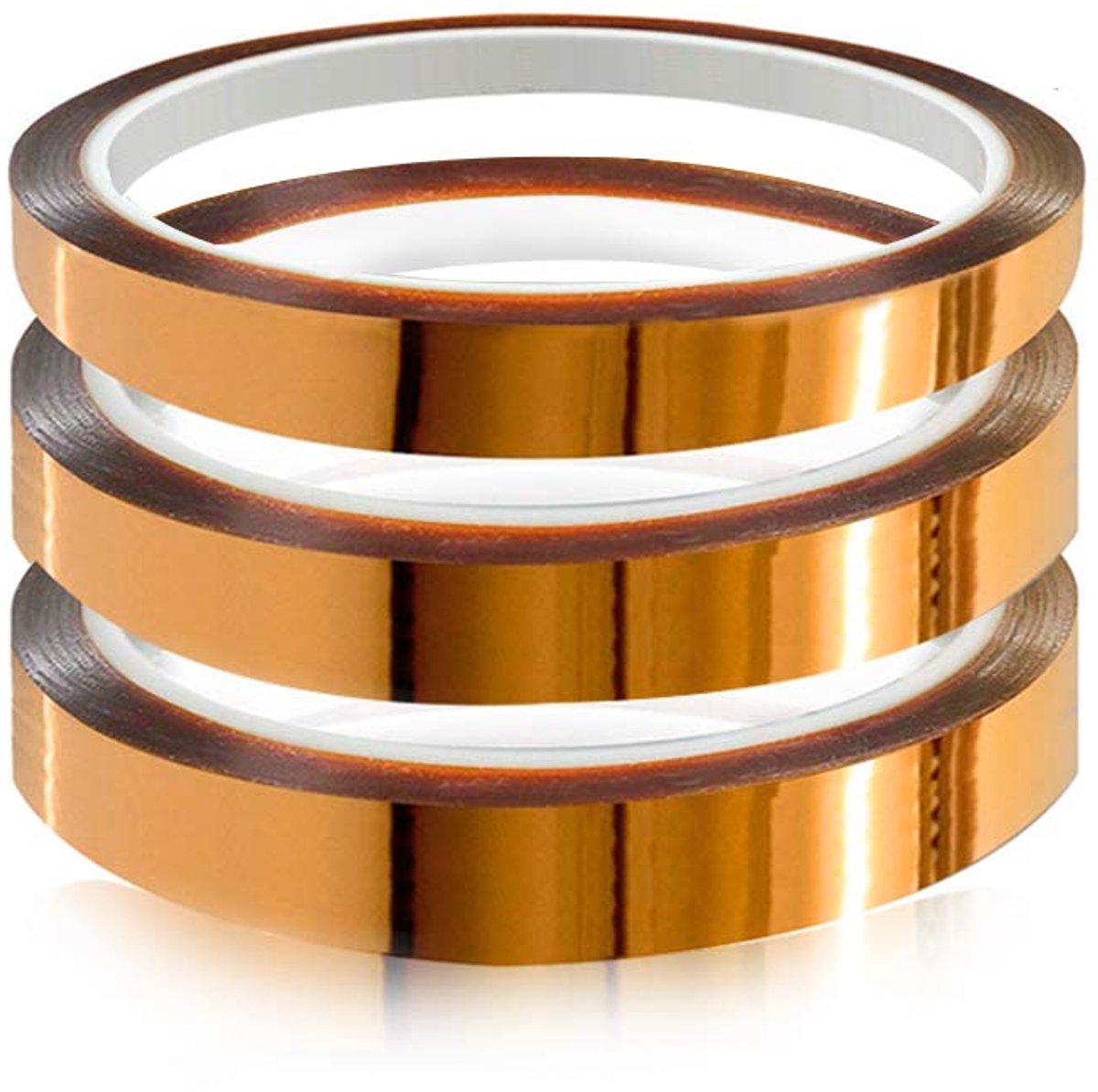 3-pack Hittebestendige Tape, Hoge Temperatuur Tape, Tape, Polyimide Film Plakband, 20mm x 33 m, Tot 280 ℃ (536 ℉)