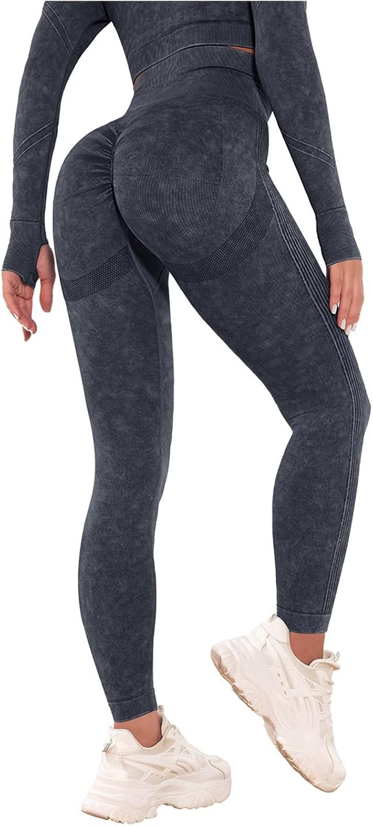 Leggings voor dames, hoge taille, naadloos, push-up, sportlegging voor dames, ondoorzichtig, vormende sportbroek voor yoga, fitness, gym, workout