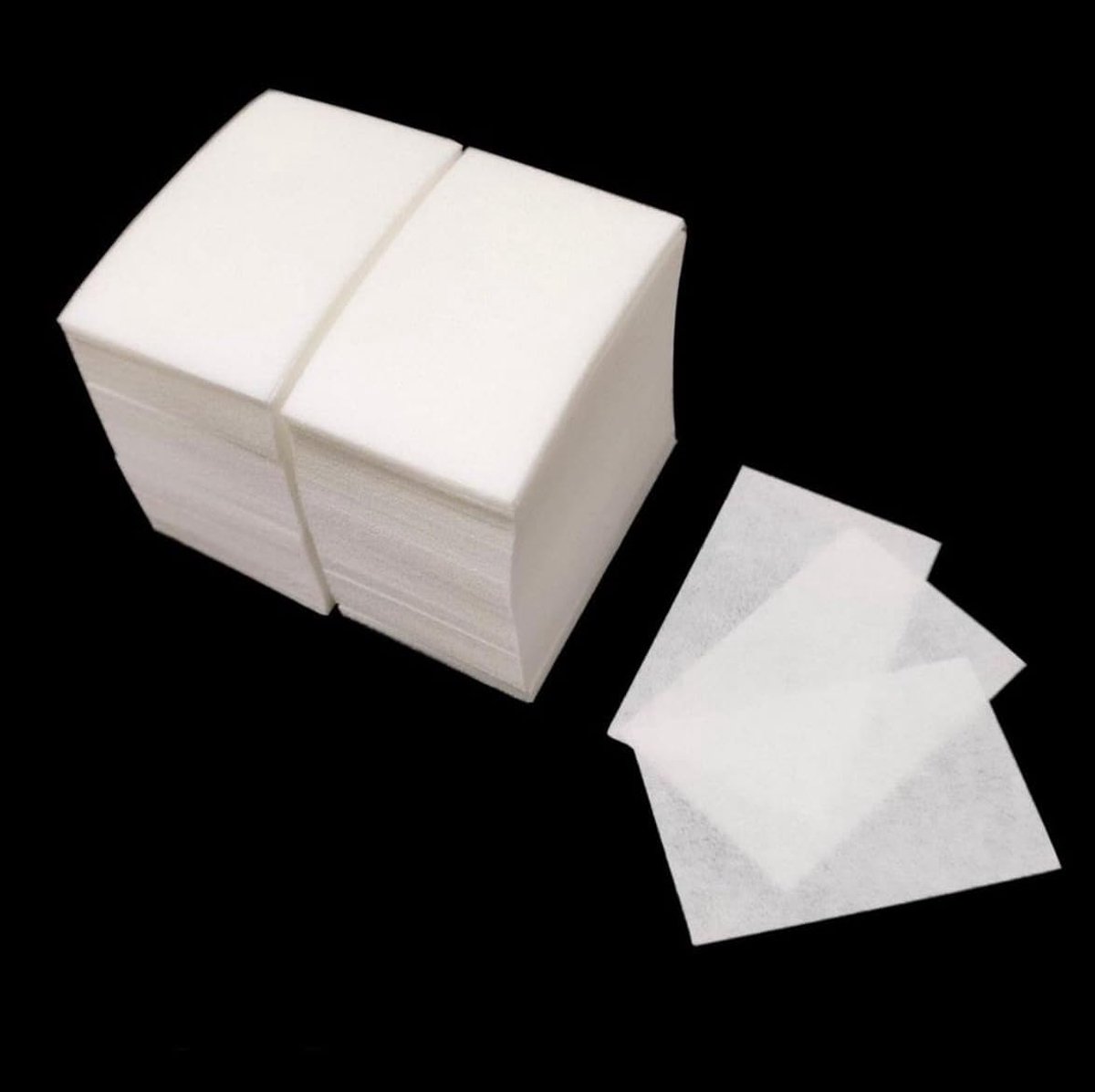 1200 stuks - Pluisvrije doekjes - Doekjes zonder pluis - Nail wipes - Lint wipes - Nageldoekjes gellak - Nagel doekjes - Nailcleaner - Celstof doekjes (Wit, 6 x 4 cm)