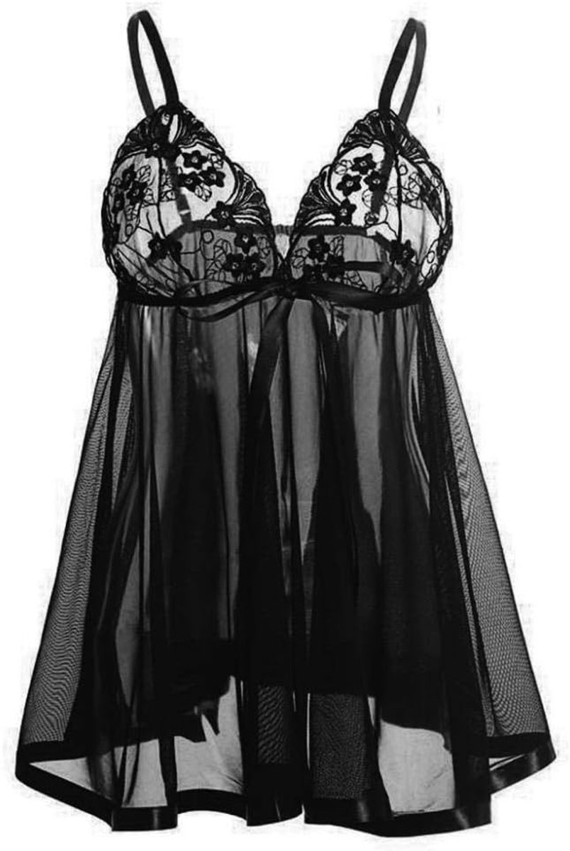 Lingerie voor Kanten Kimono Nachthemd Ondergoed Sexy Lingerie Nachtkleding Kant met String Nachtkleding JurkKant Sexy Lingerie Jurk Vrouwen Homewear Nachtjurken + G-string Sexy Nachtkleding Nachtkledi