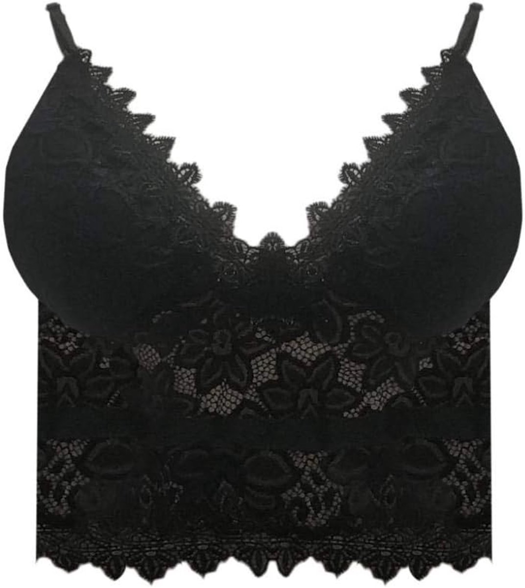 Nachtkleding kant lingerie sexy jurk met string voor damesSexy Vrouwen Lingerie Vest Crop Mouwloze Sexy Vrouwen Beha Lingerie V-hals Ondergoed Hemdje Kant Grote Maat Sexy-Black_XXXL