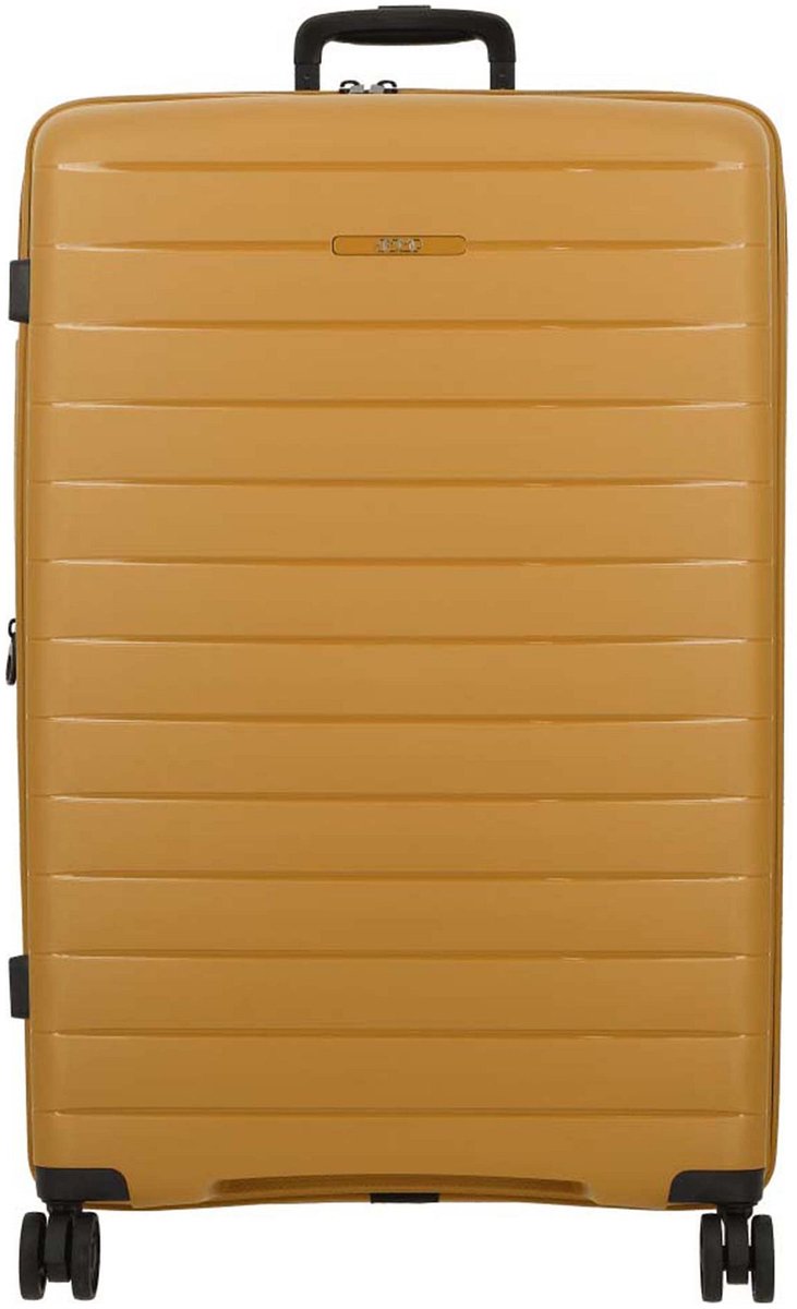 Jump Striper 4 wielen Trolley 77 cm met uitbreidingsplooi - Harde bagage - TSA slot - ocher