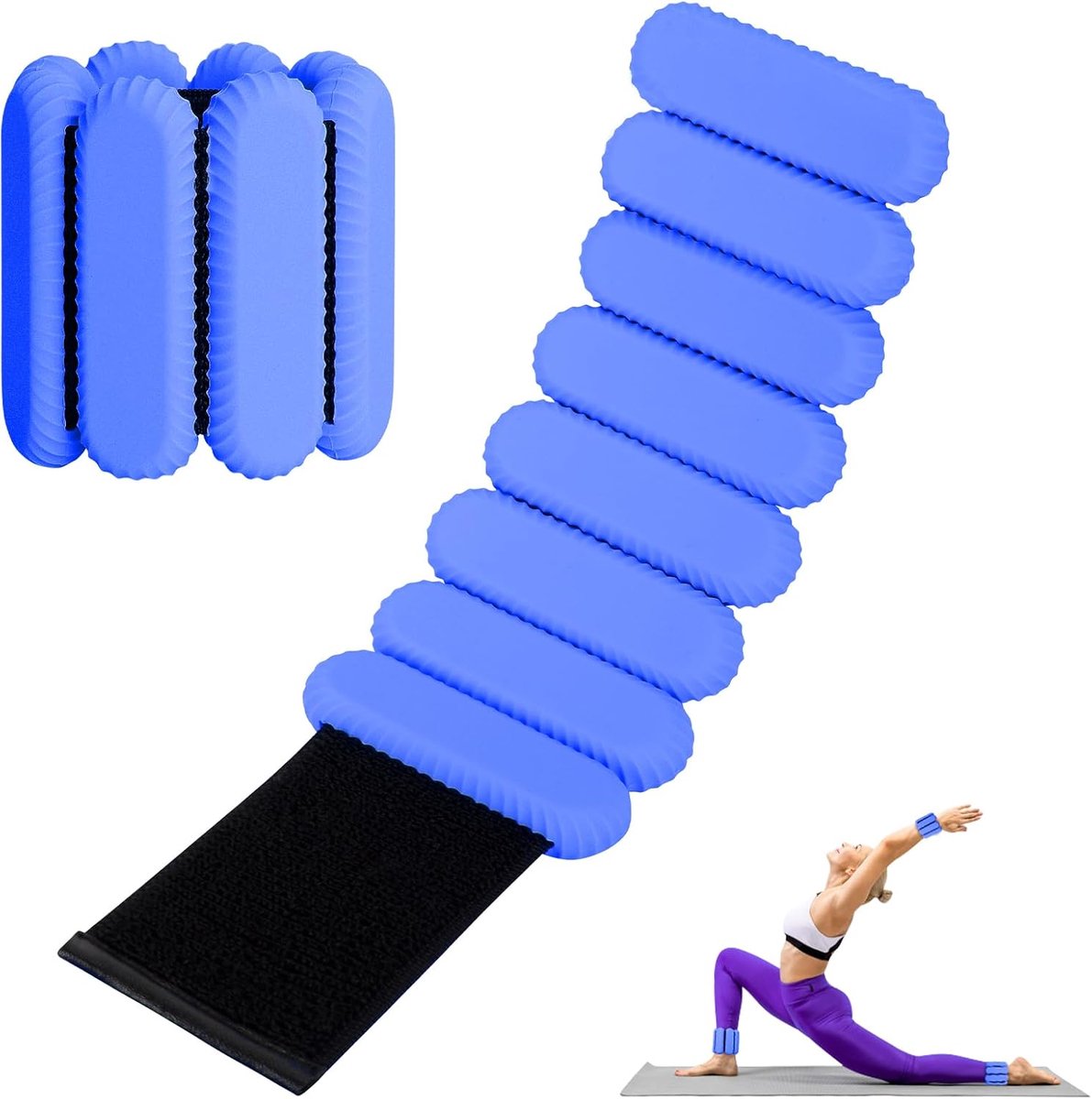 Pols enkelgewichten voor vrouwen, verstelbare enkelgewichten krachttraining siliconen armbanden workout pols enkelgewichten voor mannen vrouwen yoga hardlopen dans enkelarm beengewichten (2 lbs)