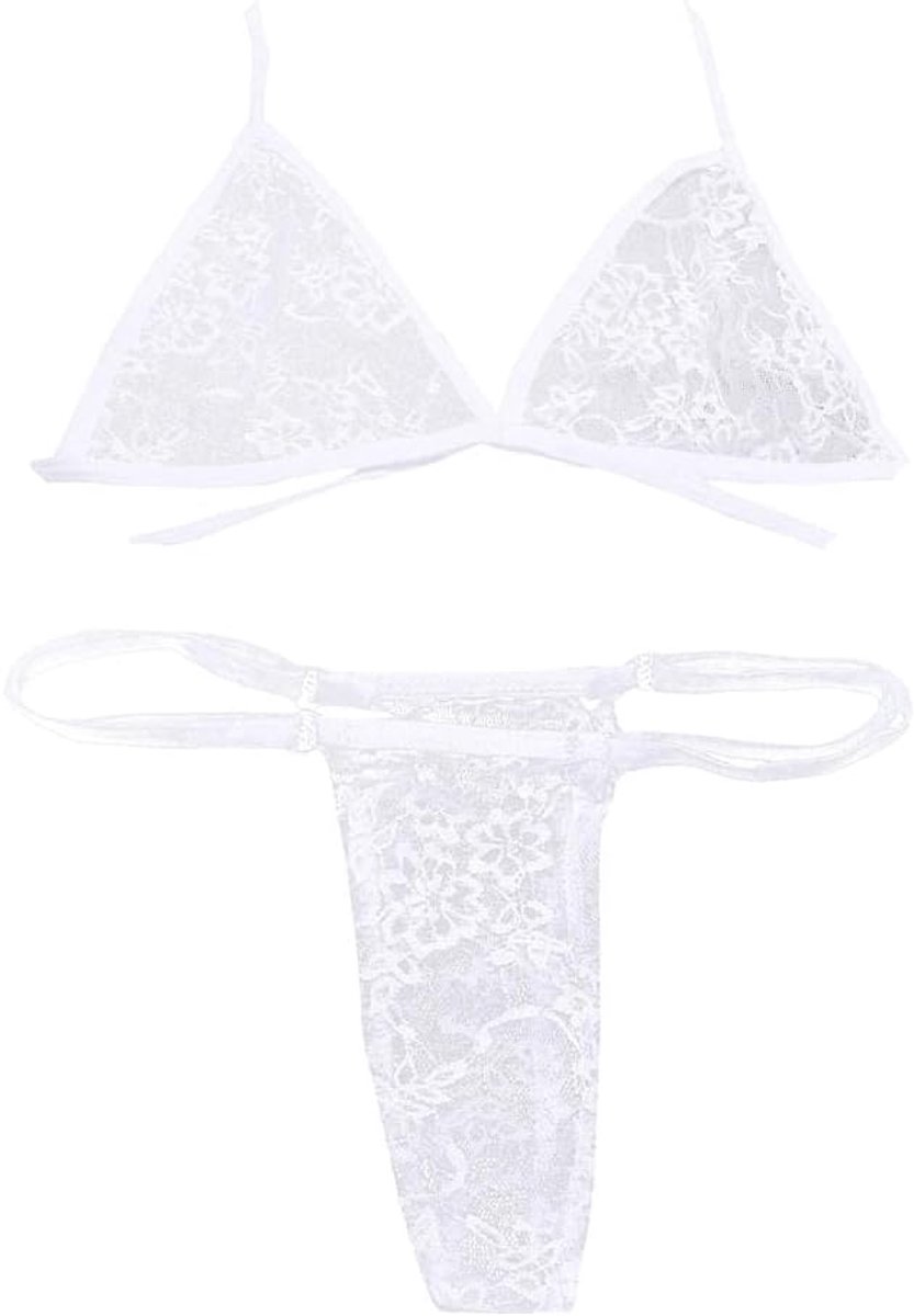 Kleding Vrouwen Sexy Kostuums Lingerie Transparante Kanten Set