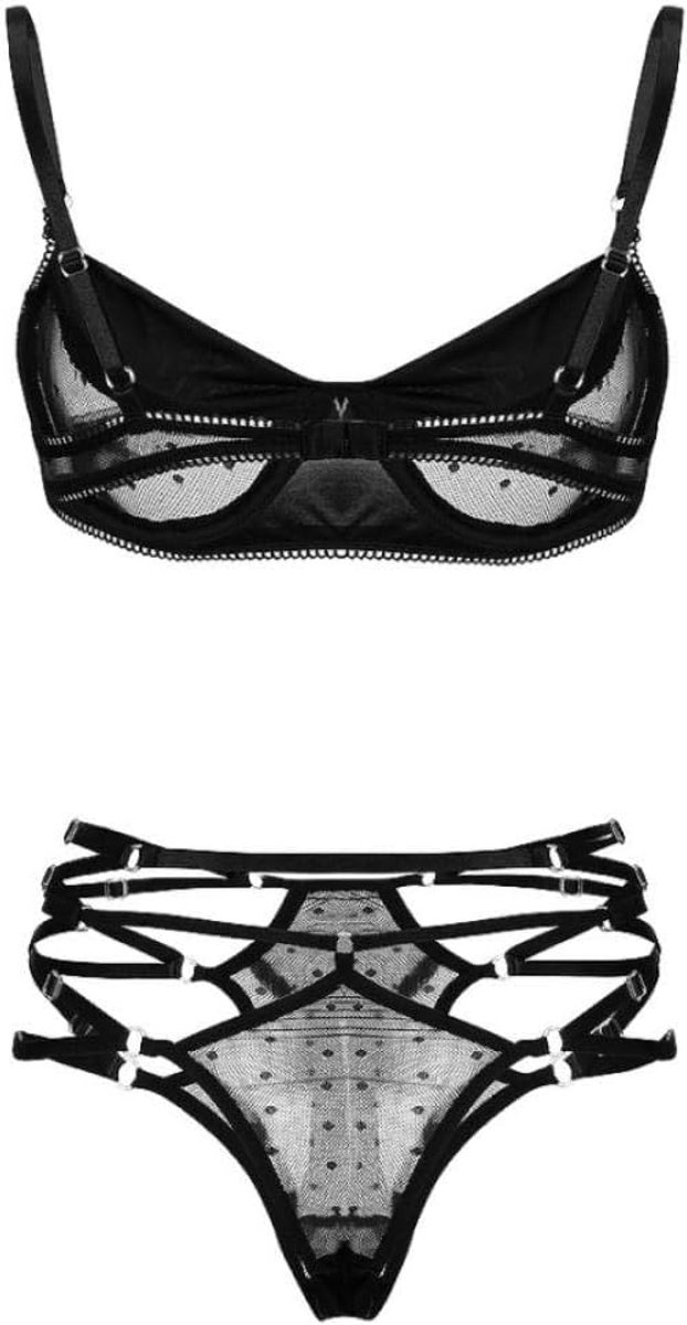 2 ST Vrouwen Plus Size Kanten Beha Sexy Lingerie Erotische Porno Thong Verleiding Ondergoed Perspectief Sex Set