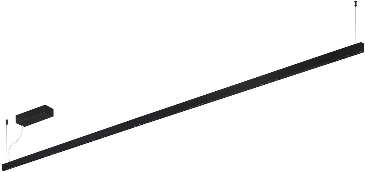 Bardot LED hanglamp, 2400mm breed, 51W geïntegreerde LED, 1000 lumen, 3000K warm wit, dimbaar, mat zwart