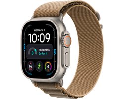 Apple Watch Ultra 4 - 49 mm - Natural Titanium - Beige Alpine-bandje - L