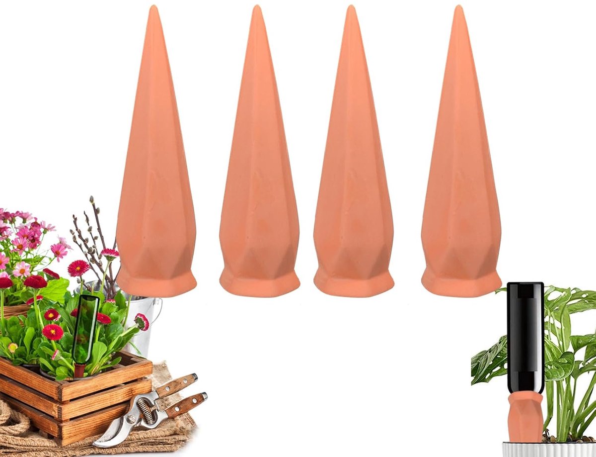 Plant Watering Cone, 4 Pack Zelf Watergevende stokken#1
