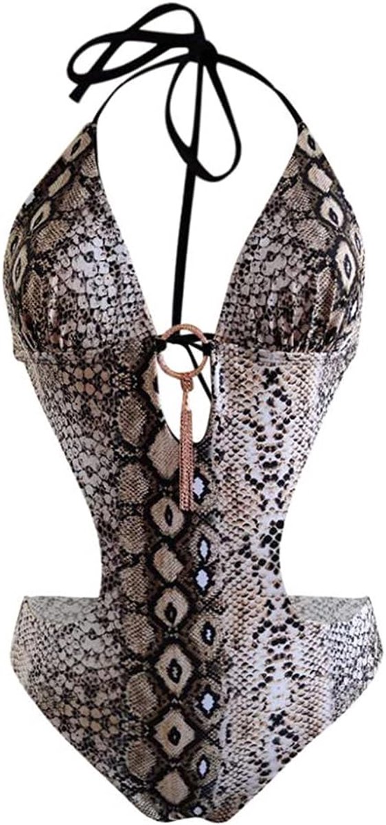 Sets met nachtmode & ochtendjas Badmode uit één stuk met print voor dames