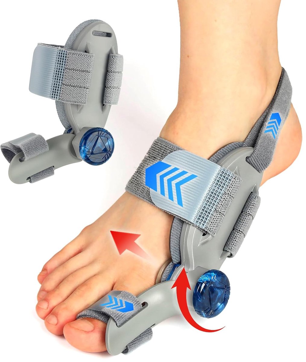 Hallux Valgus Corrector voor dames – correctieve Hallux Valgus Orthese met verstelbaar wiel voor hoekcorrectie, zacht gelkussen ter verlichting, eenheidsmaat, uniseks, linker- of rechtervoet (1 stuk)