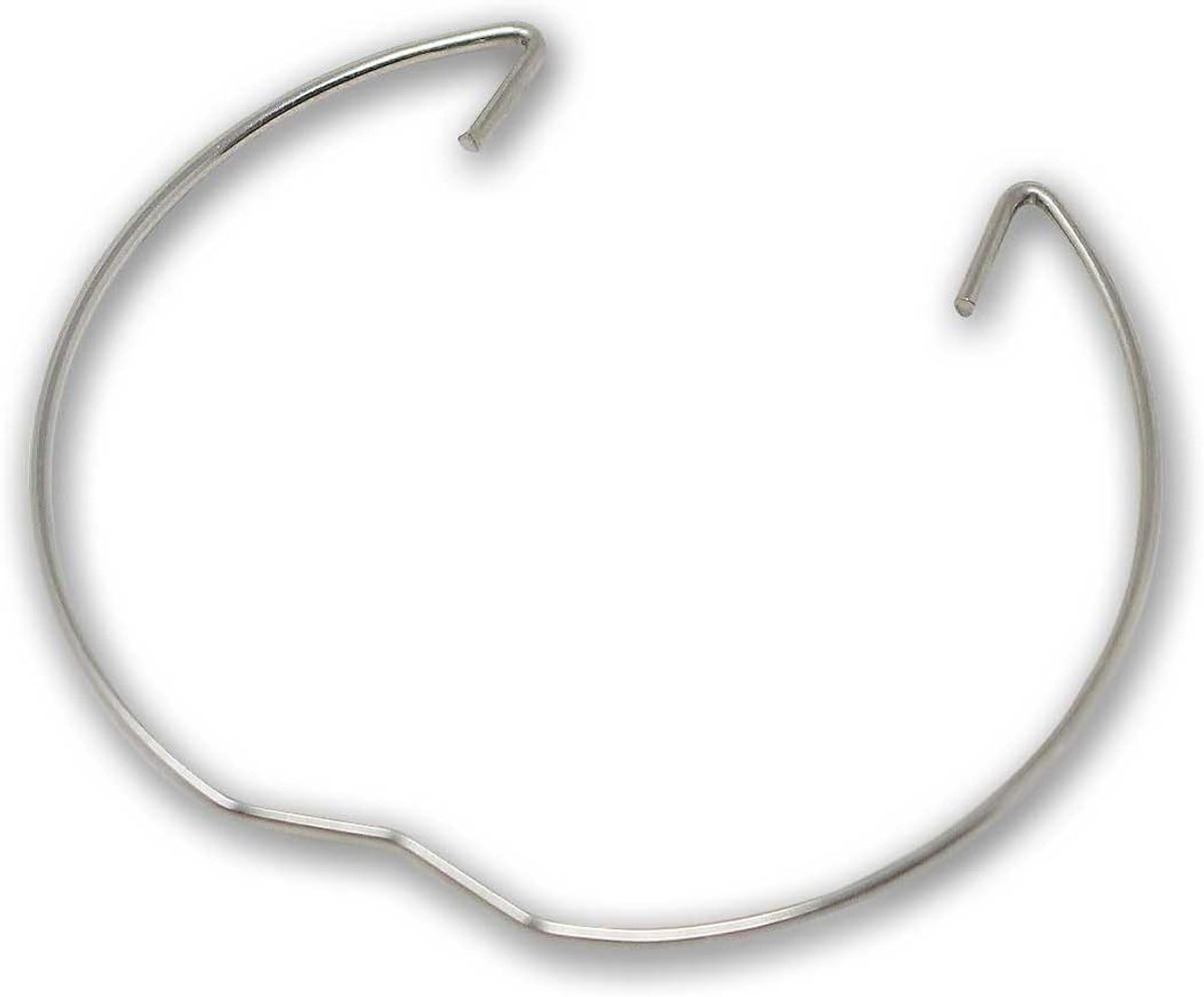 Set van 5 borgveerringen voor MR16/GU10 montageframes Ø 51mm, roestvrij staal, zilver, eenvoudig te installeren, transportvergrendeling