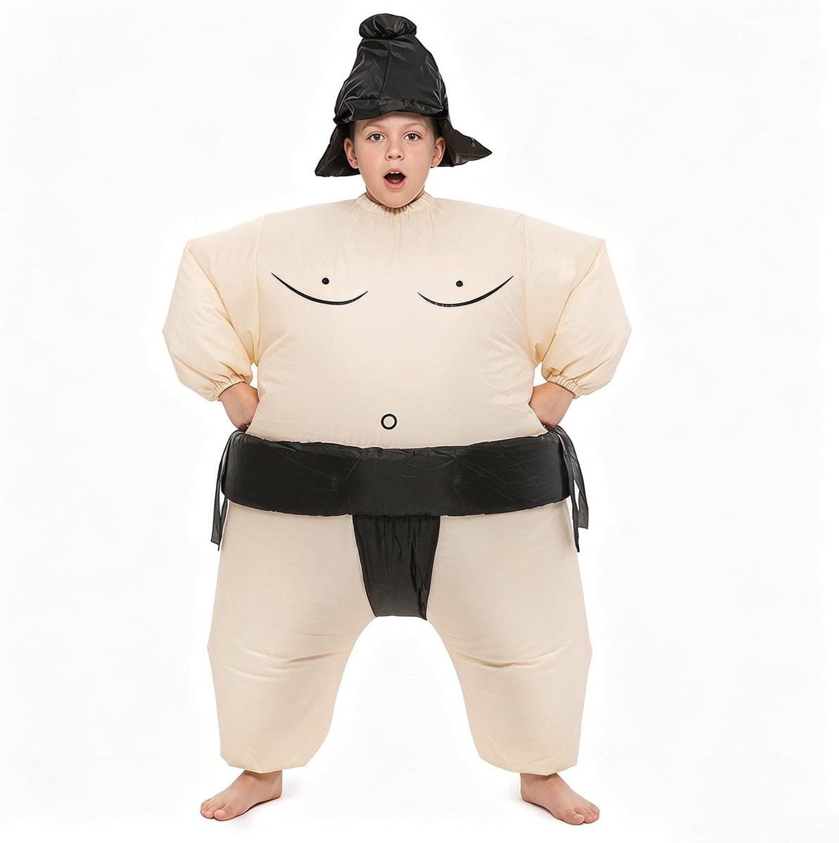 Opblaasbaar kostuum Sumo; opvallend opblaaskostuum