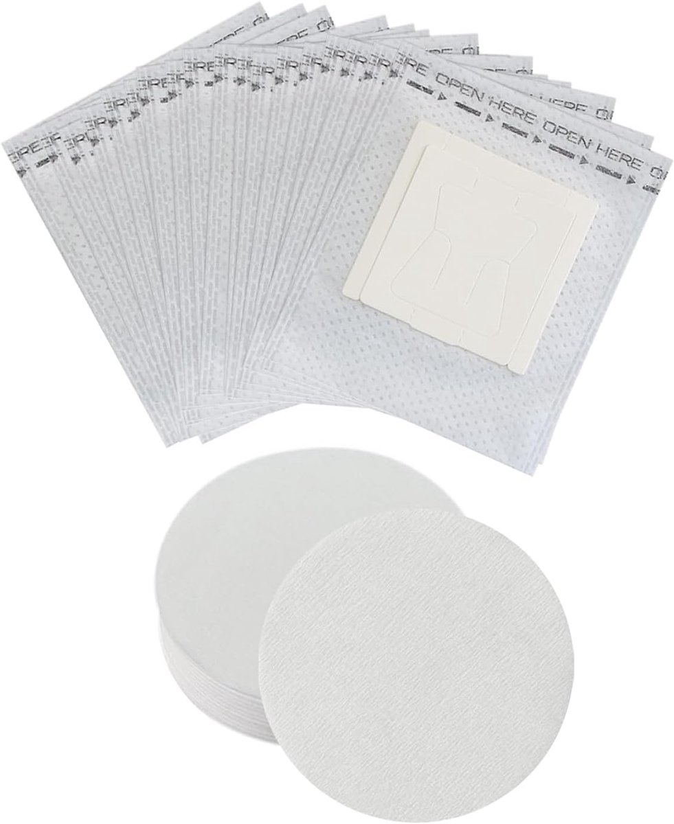 50 Stuks Koffiefilterzakken En 100 Vellen Rond Filterpapier, Draagbare Filterpapierzakken, Koffieaccessoires, Koffiebrouwgereedschappen.