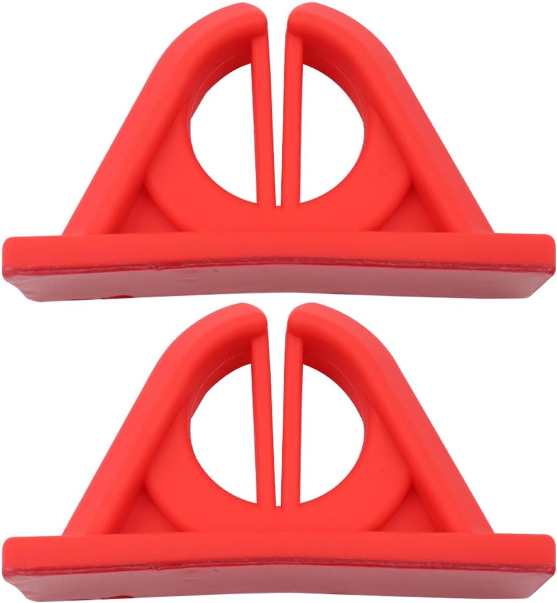 2 stuks draagbare hengels, display-rek, wandgemonteerd, universeel aas, vaste clip voor wandmontage, garage of boot (rood)
