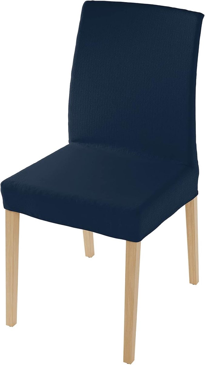 Bed Linen Piñ Bello stoelhoezenset, polyester, donkerblauw, 45 x 45 x 5 cm, 2 stuks