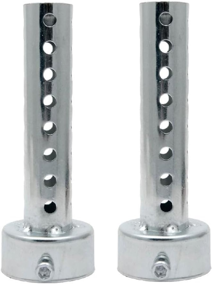 Uitlaatdemper voor motorfietsen, KACEPAR 42 mm DB Killer Muffler Baffle, universele uitlaatdemper, Can Noise Muffler Noise Canceller, zilver, 2-delig