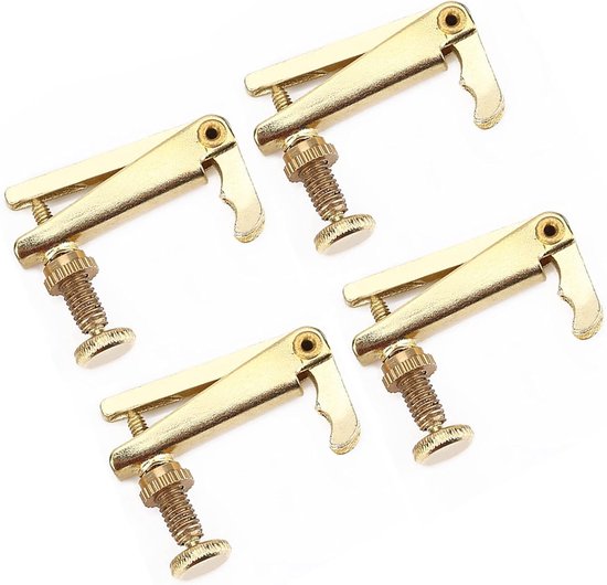 Snaarafstellers, Viool Onderdelen, Gouden Snaarafsteller voor 3/4 4/4 Viool Goede Vervangende Onderdelen Viool — afbeelding 3