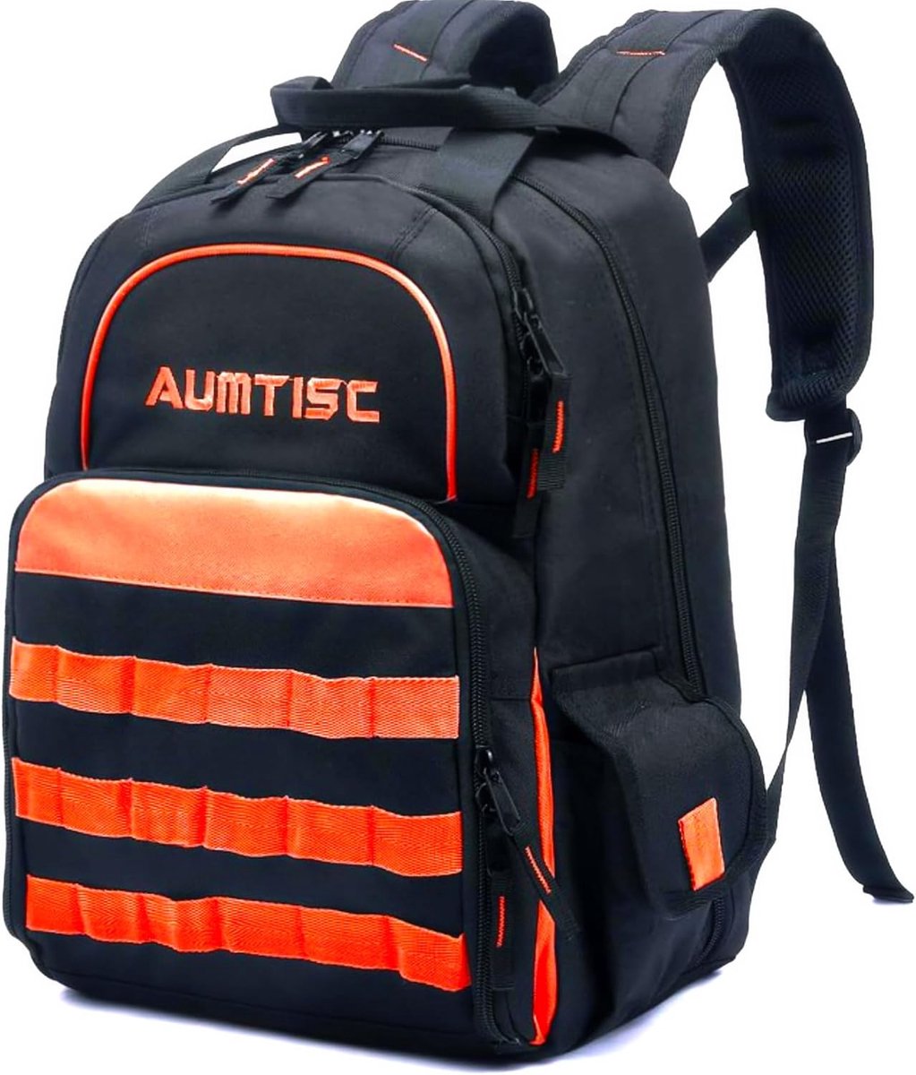 SnelShoppen - Hoogwaardige Tool Bag - Gereedschapskoffer met Multifunctionele Pocket - Duurzaam 600D PVC Polyester - 42 Vakken - Perfect voor Bouw en