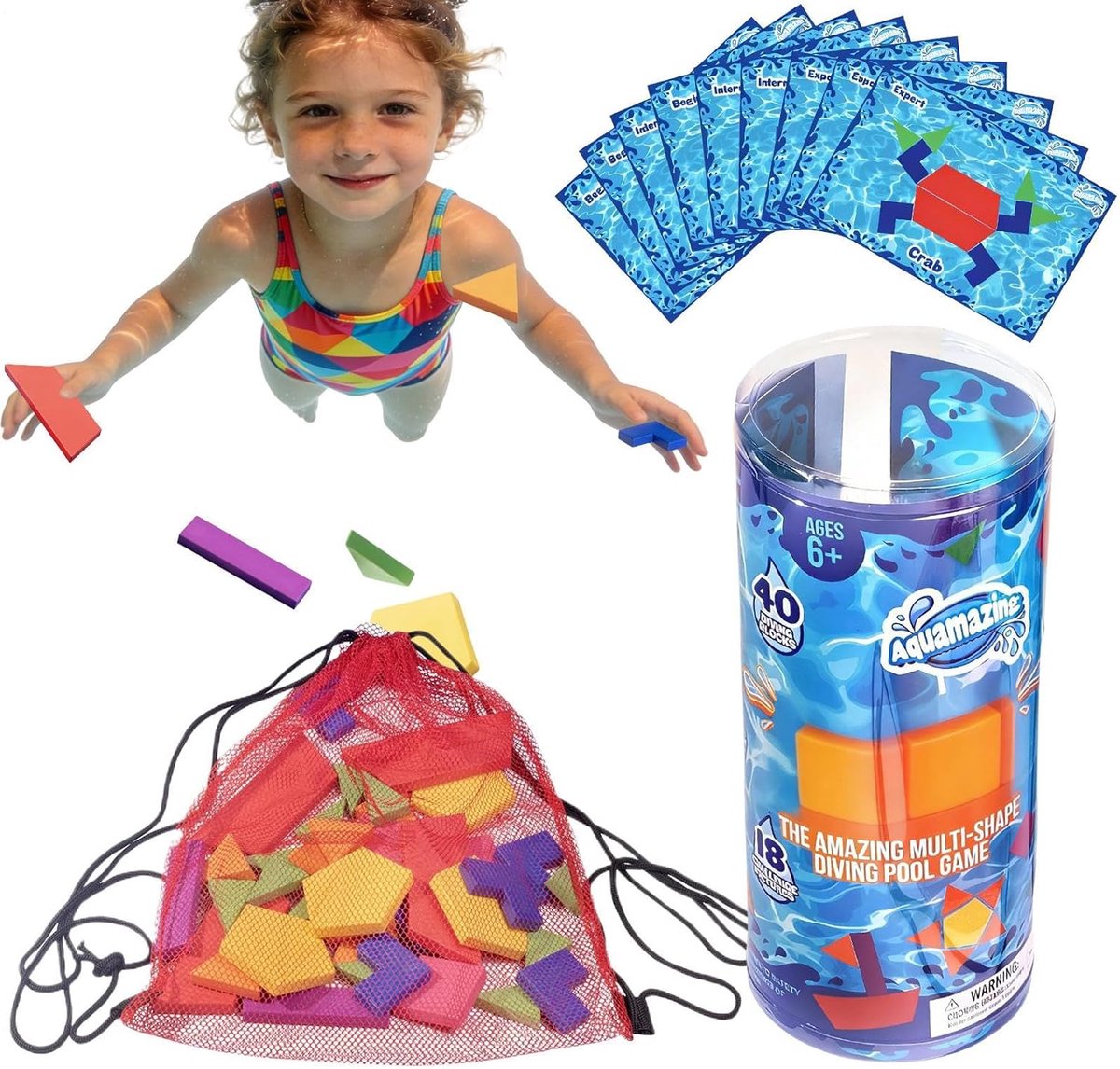 SnelShoppen - Duikspeelgoed Onderwater Trainingsspelletjes voor Kinderen, Zwembad Speelgoed voor Jongens, Meisjes en Tieners, Perfect voor Achtertuin,