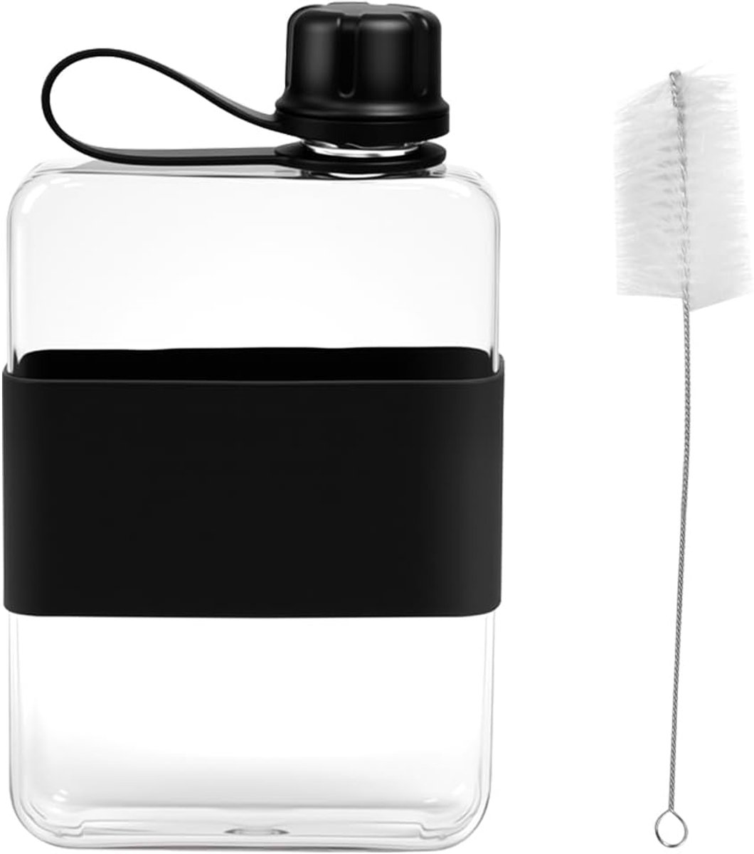 Handkan 500 ml - platte vorm - zwarte kleur - ideaal voor schenken - ShopVlot