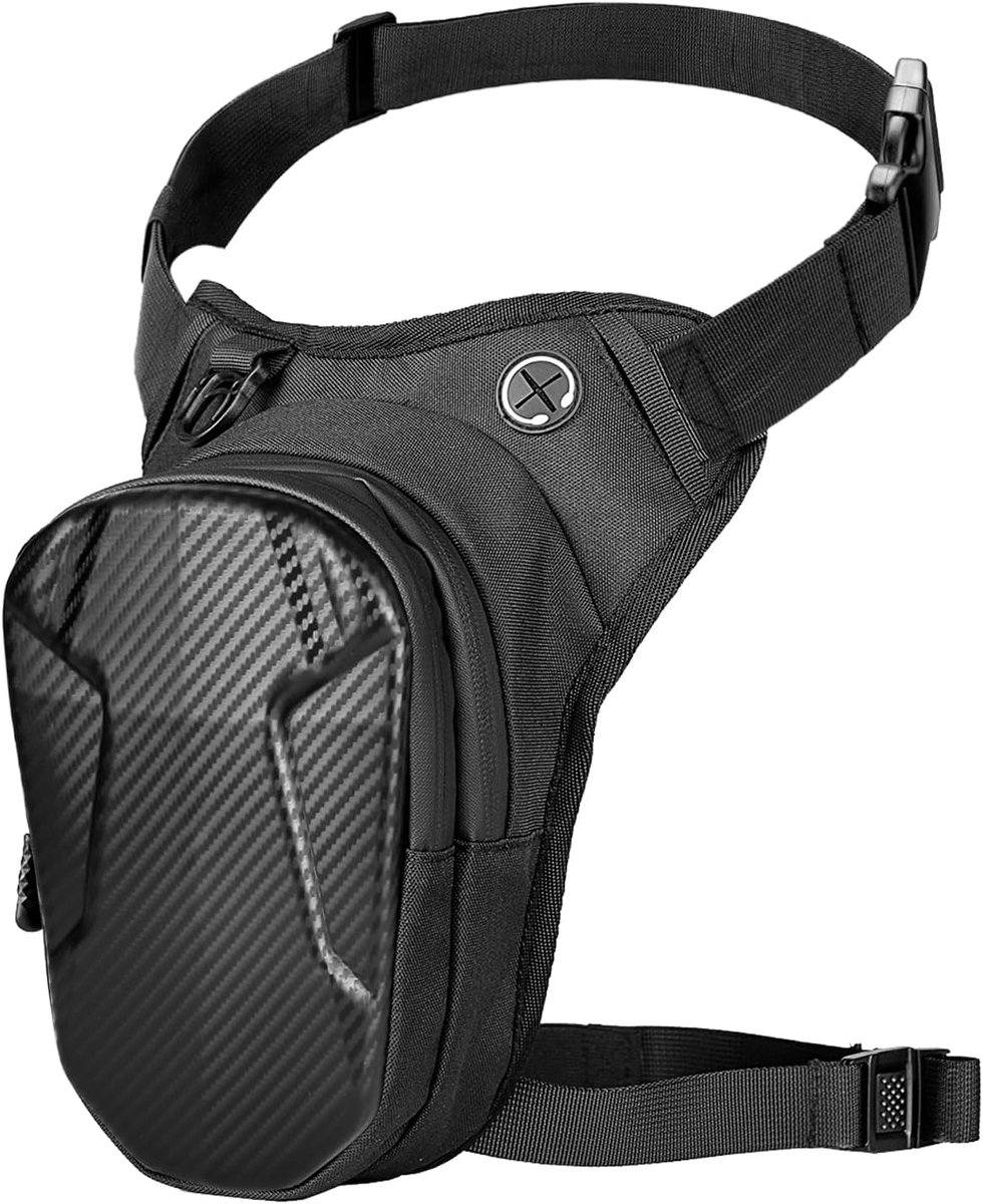SnelShoppen - Motorcycle Leg Pocket Thigh Pocket Waterproof Hard Shell Rugged Leg Bag voor Mannen en Vrouwen, Verstelbare Waist Bag voor Fietsen, Hard