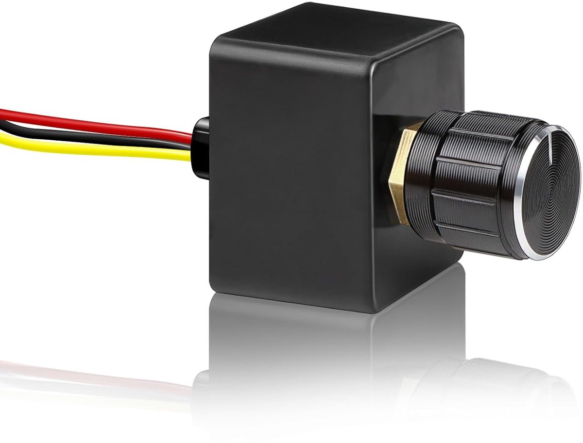 SnelShoppen - 12V LED Dimmer PWM 5A met Draaischakelaar voor Caravan, Boot, Truck, Verlichting, Dimbare Lamp, Strips, Aluminium Paneel