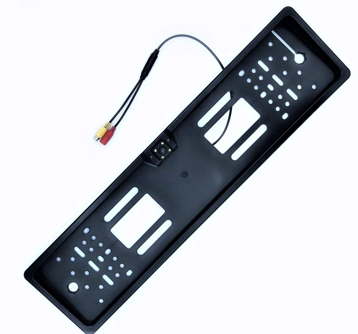SnelShoppen - Kentekenplaathouder met Camera en 4 LED-Flitslicht voor Achteruitrijcamera - Europees Frame - Duurzaam en Gebruiksvriendelijk