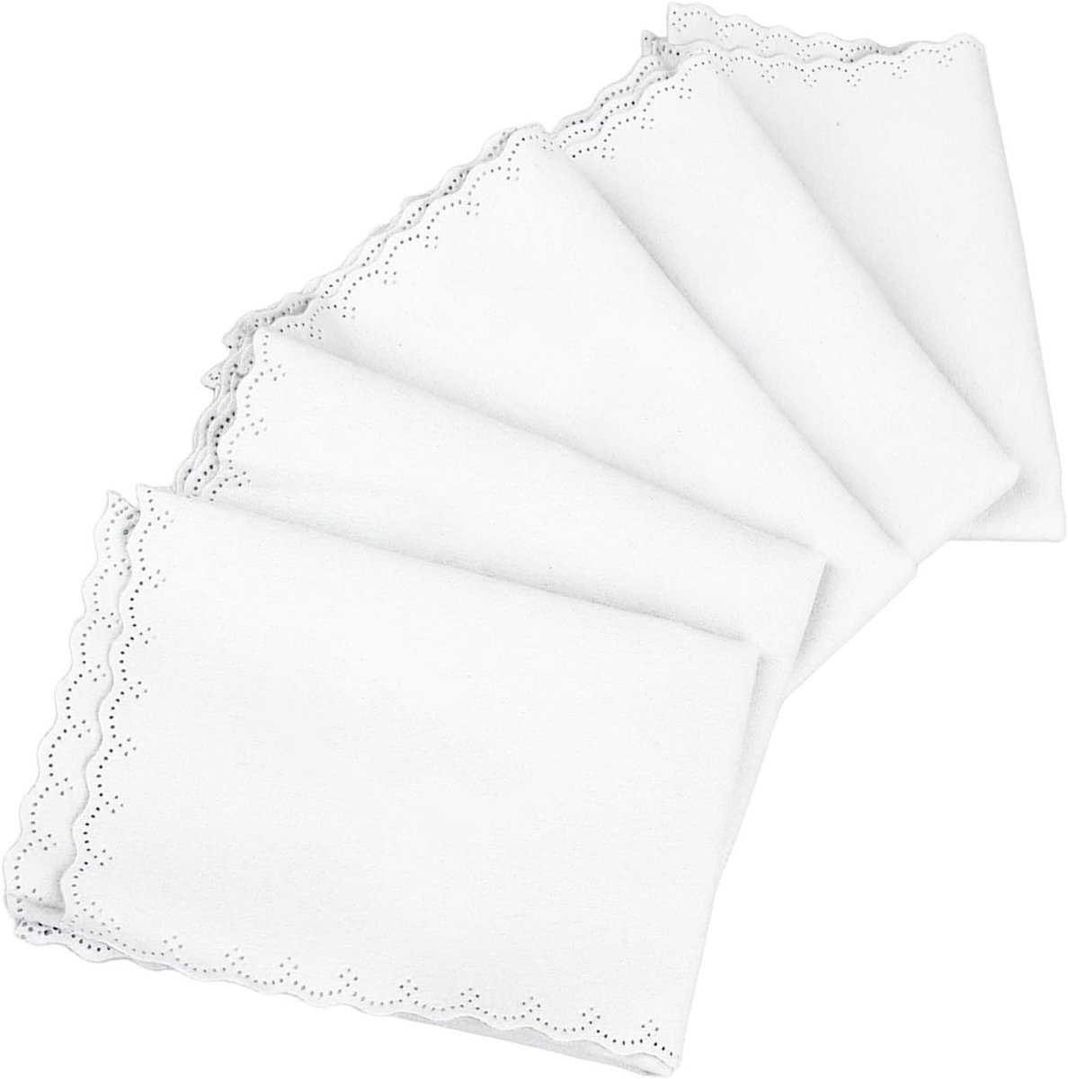 Schoonmakende Doeken, 5PCS Katoenen Viool Schoonmakende Doeken Herbruikbare Fluit Schoonmakende Doeken, Universele Gitaar Schoonmakende Doeken voor Piano Bas (WHITE)