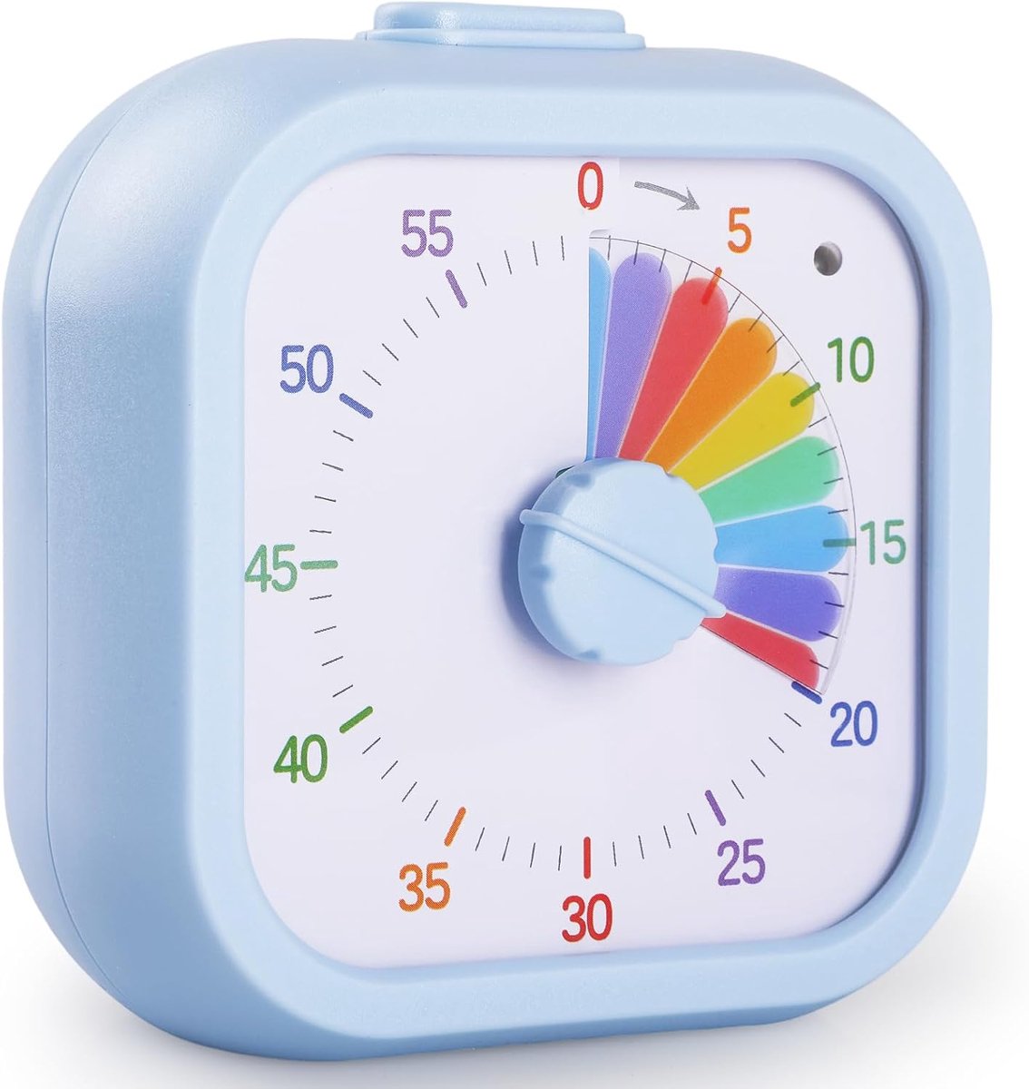 60 minuten visuele timer voor kinderen, Wyngee mute-schakelaar op de achterkant, kleurrijke klok, led-wekker, stille visuele timer zonder tikken, tijdmanagementgereedschap voor keuken, school, kantoor