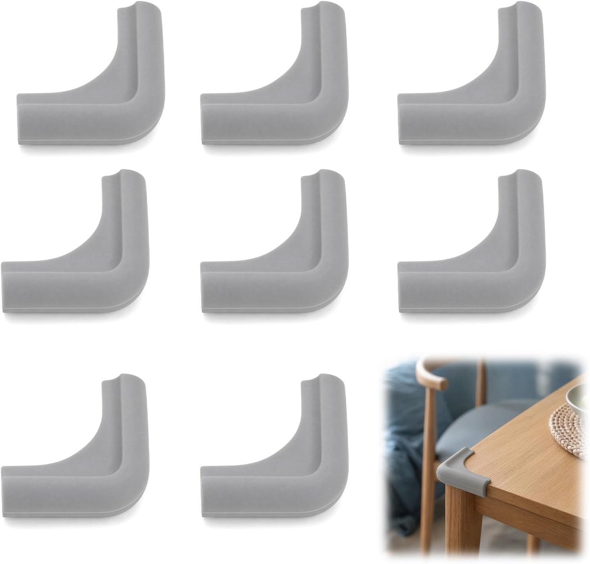 8 stuks hoekbeschermers voor baby's, randbescherming, zelfklevend