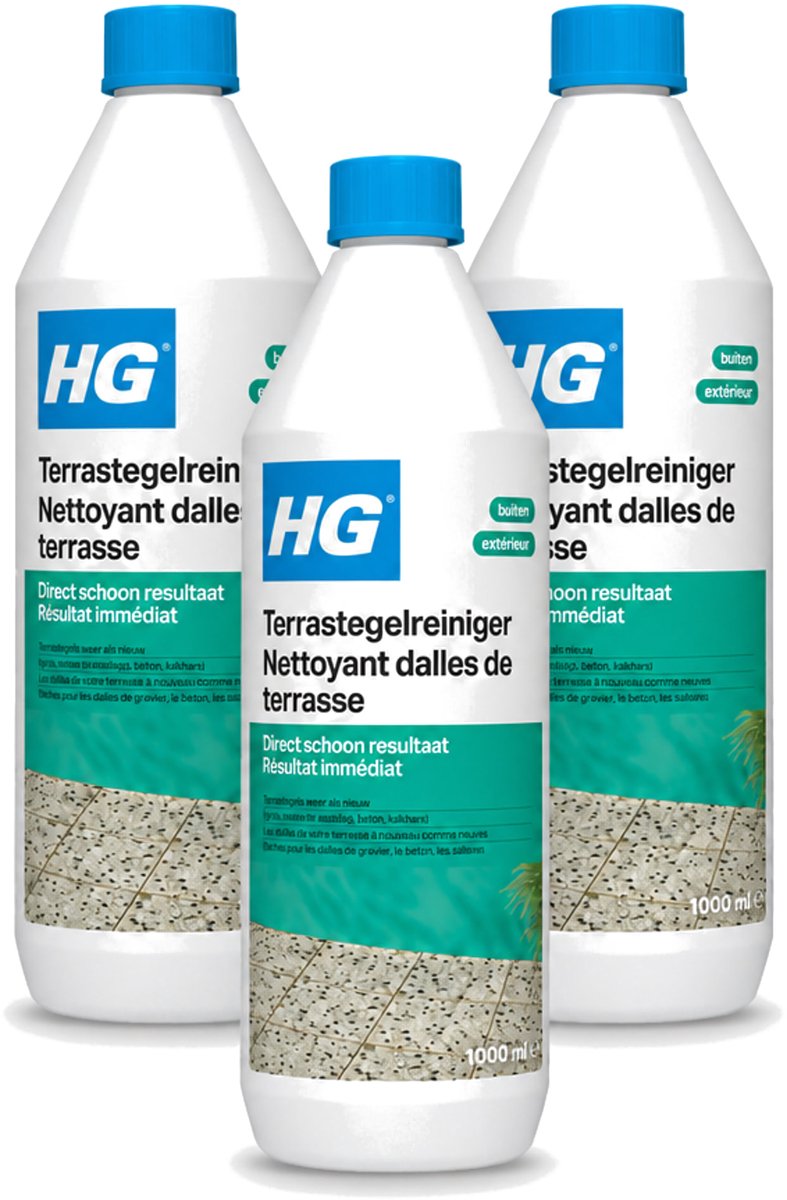 3 x HG - Terrastegelreiniger - 1 L - Voordeelverpakking - 3 stuks