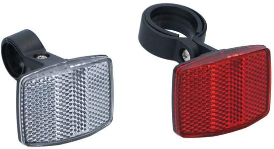 Dunlop Fietsreflector Set K-mark - Wit en Rood - Voor- en Achterreflector - Eenvoudige Montage op Stuur en Frame - K-mark Gecertificeerd - Verbetert Zichtbaarheid in het Donker — afbeelding 4