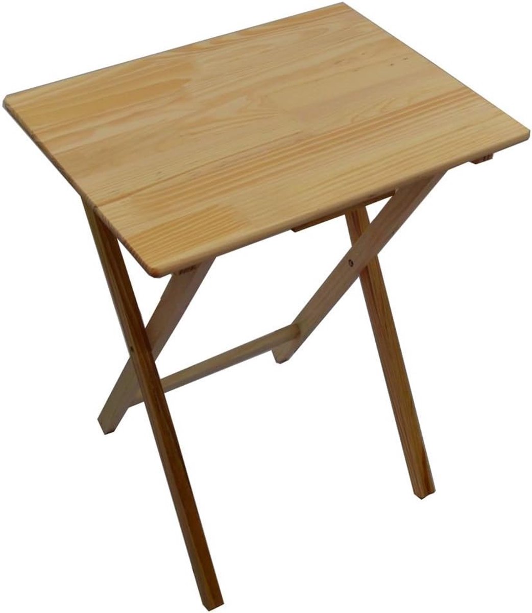 Vida Opvouwbare Houten TV Diner Laptop Snack Tafel, Natuurlijk