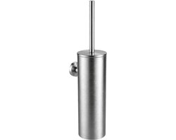 Toilet Borstel Houder RVS Zilver - Chroom Geborsteld - Wc Borstel Houder - Toiletborstelhouder Hangend