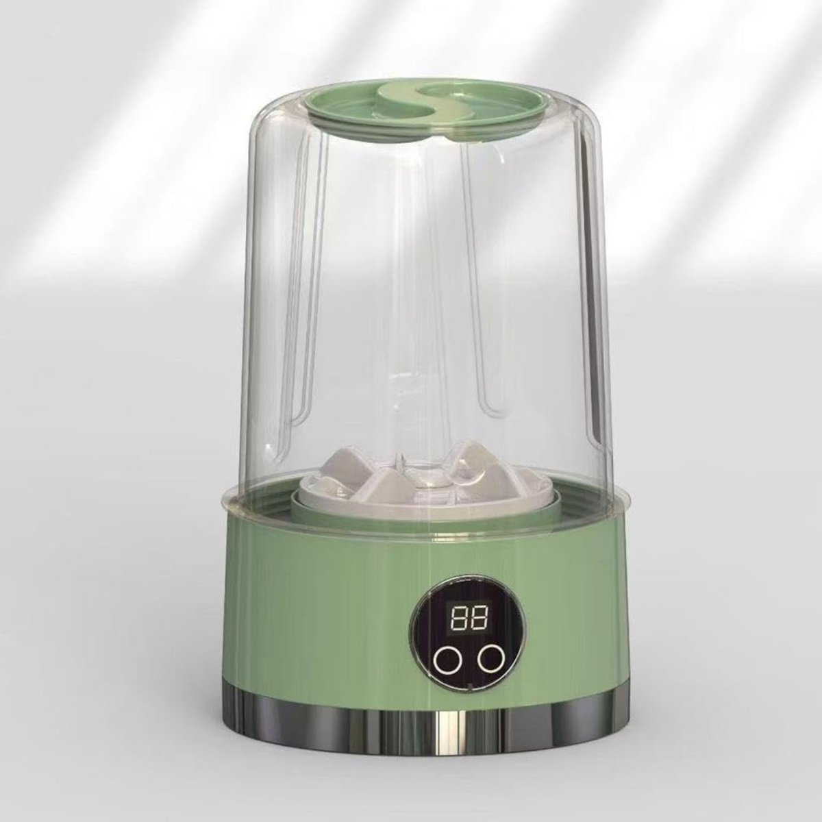 Mini-wasmachine, draagbare, oplaadbare, snoerloze mini-wasbeker, Geschikt voor bh's, ondergoed, sokken, babykleding en Geschikt voor kamperen/reizen met de camper (groen).