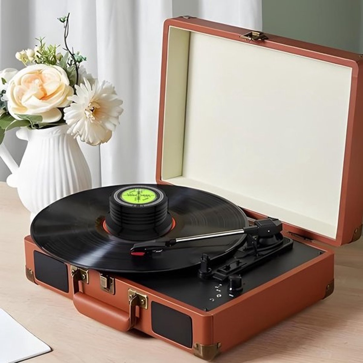 Draaitafelgewicht en Platstabilisator voor LP Vinyl Platen - Stabiele Rotatie met Waterpas