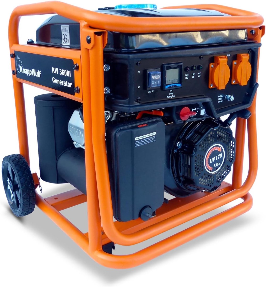Inverter Generator 3200W met wielen en handvatten - 55 x 45 x 45 cm | Industrohome