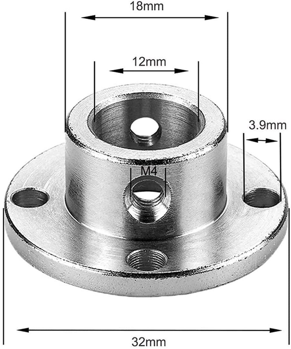 Aansluitingen voor flenskoppeling, 4 stuks, stevige constructie, accessoire voor modelkoppeling, askoppelingen voor DIY RC-modelmotoren (12 mm)