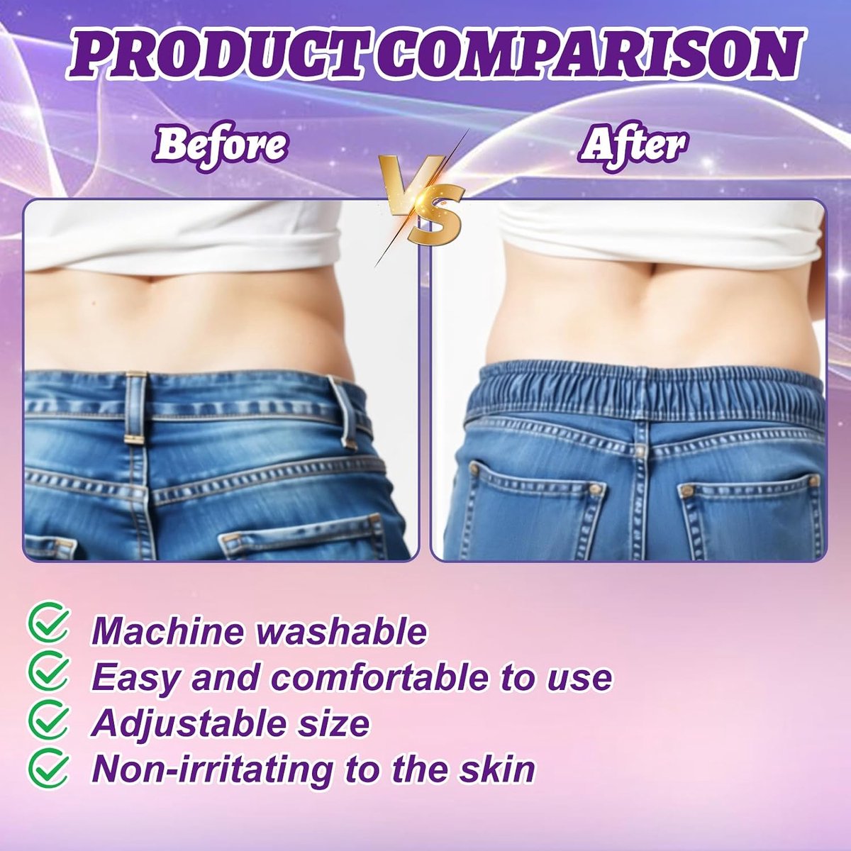 6 Pack Jeans Knop Taille Tightener Adjuster Tightener Geschikt voor Losse Broek Vrouwen Mannen Kinderen, Broek Button Extenders