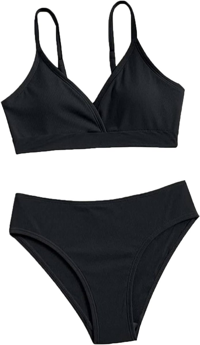Leeftijd meisjes 2-delig badpak sport solide hoge taille bikini set badkleding badpak