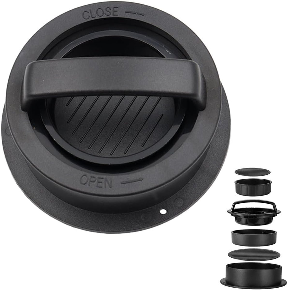 3-in-1 1 anti-aanbak gevulde burgerpers - Hamburger Patty Maker voor perfect gevormde pasteitjes, ideaal voor normaal rundvlees en gevulde hamburgers