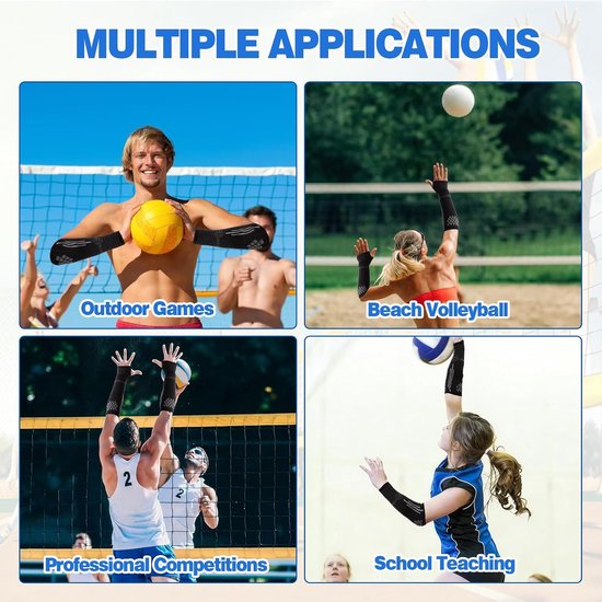 1 paar armbeschermers, volleybal voor dames, armbescherming, volleybal, compressiemouwen, sport, onderarm, elleboogondersteuning, brace — afbeelding 3