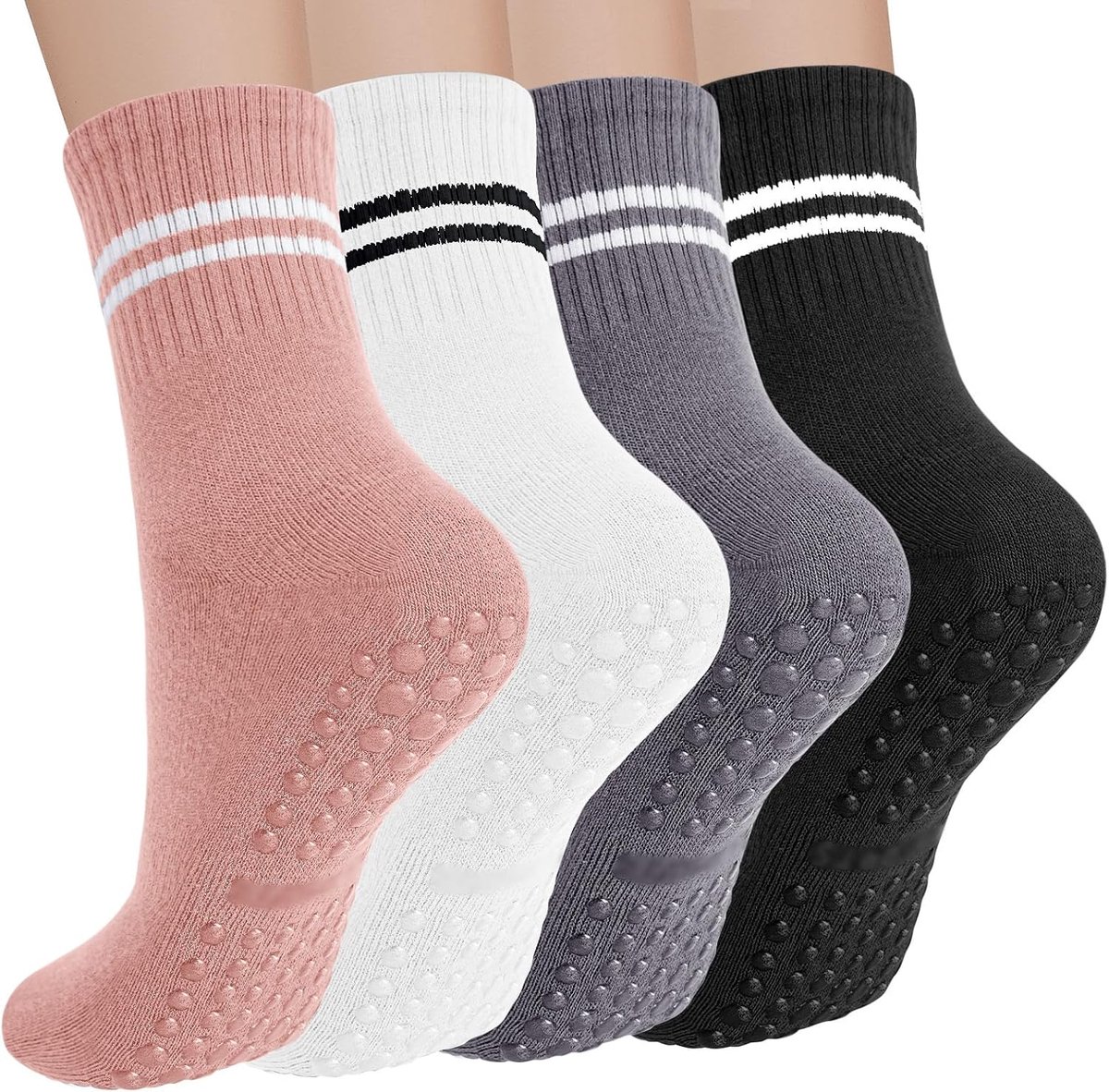 Sokken voor dames, zacht, ademend, antislip, grip