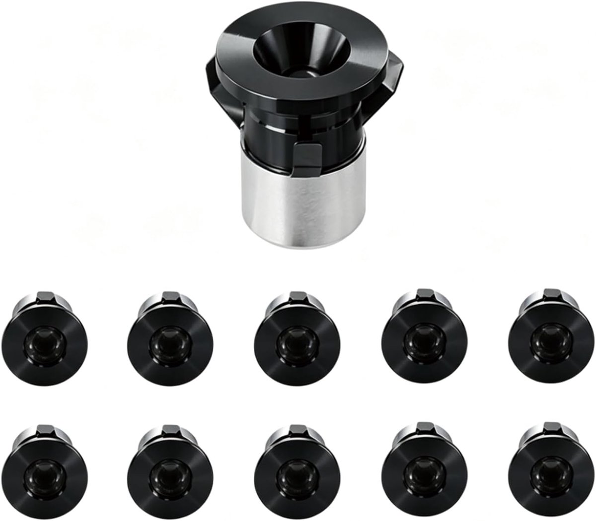 10 stuks, 1 W, mini-inbouwlampen, 3000 K, inbouwspot, 230 V, ultraplatte plafondspots, voor keuken, woonkamer, kastverlichting, vitrines, trapverlichting (zwart)