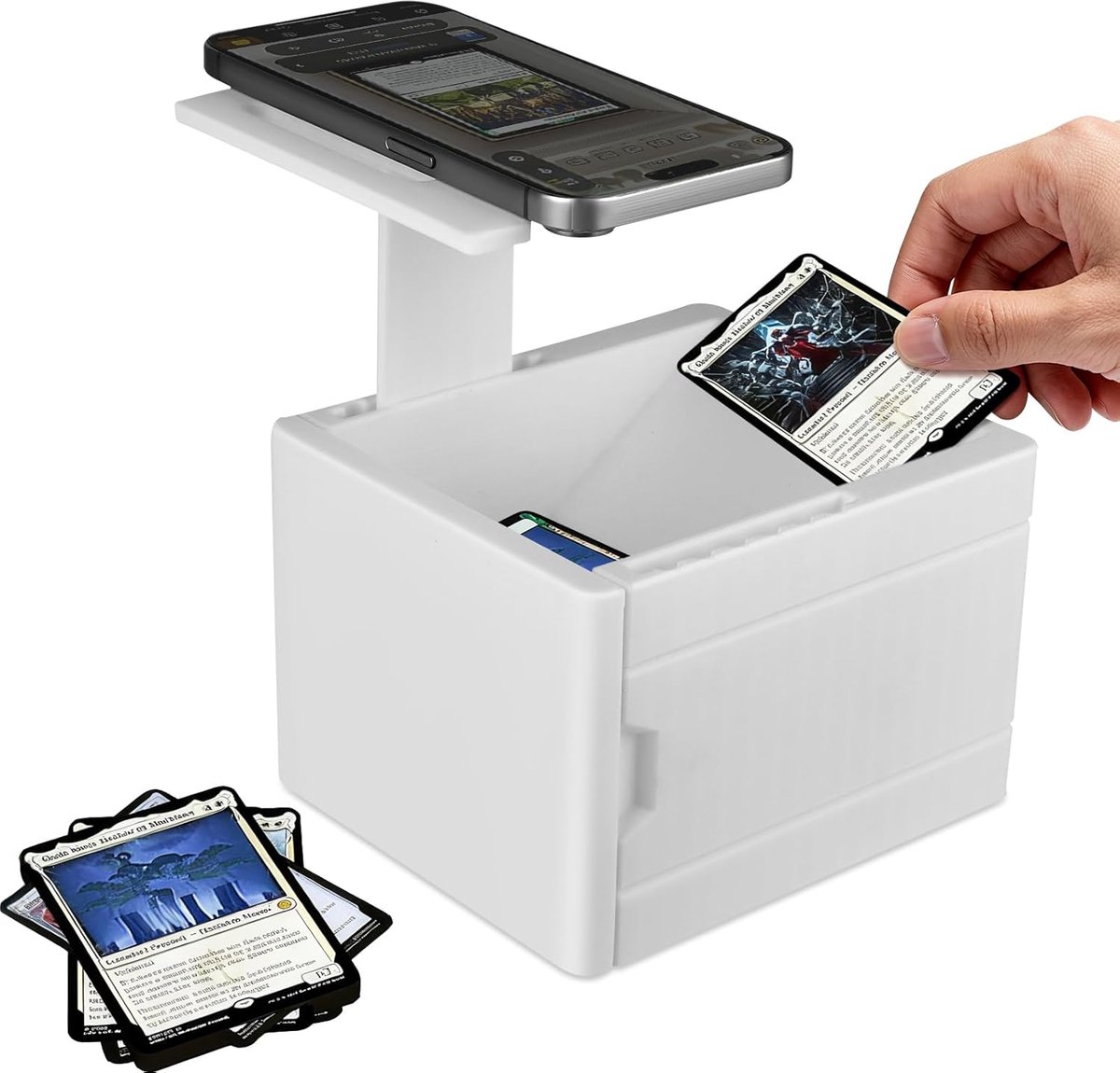 Houder voor verzamelkaartenscanner, compatibel met de ManaBox-app, ondersteuning voor MTG TCG TCG-kaarten in standaardformaat, snel scannen en prijscontrole
