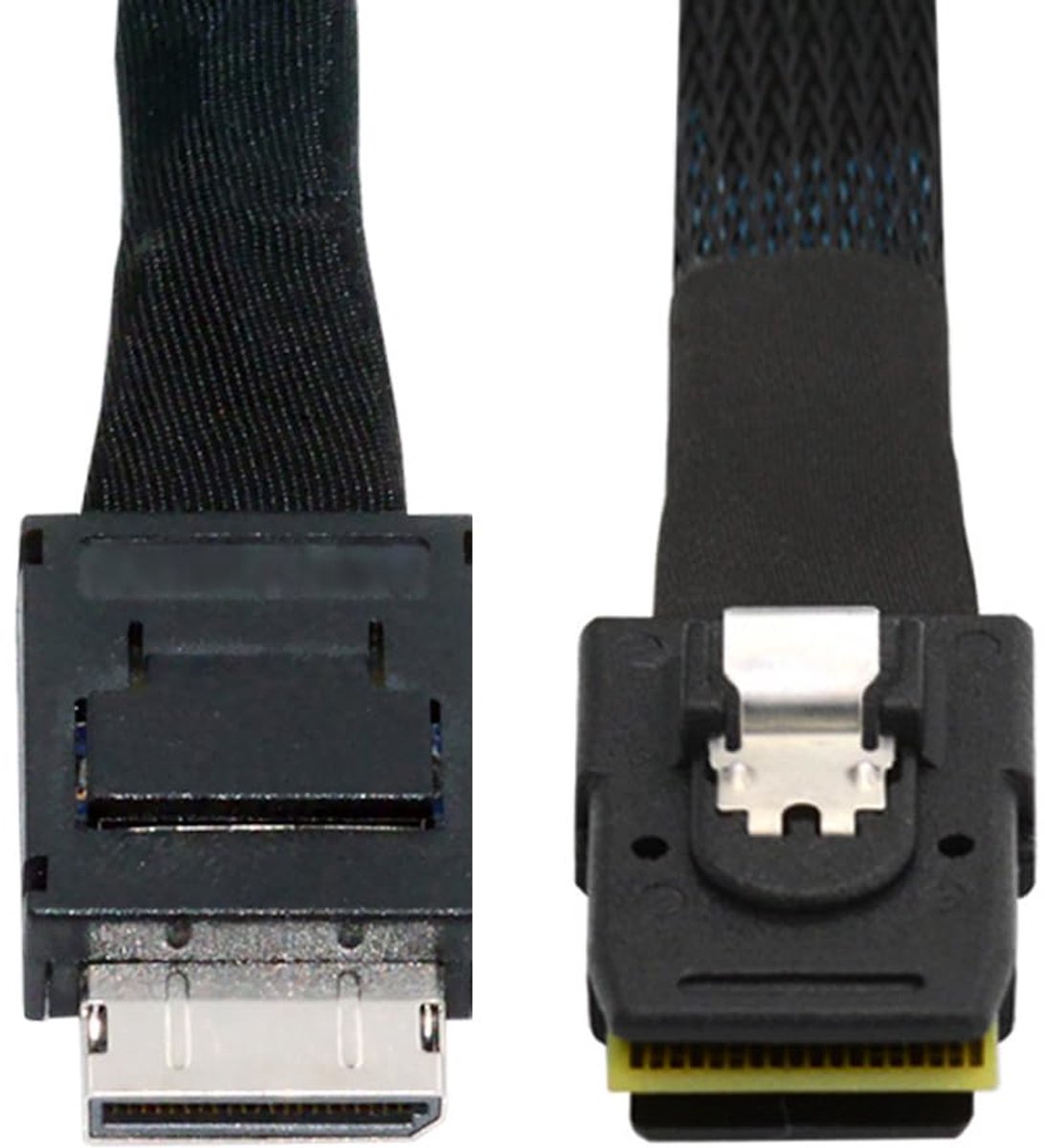 PCIe 4.0 PCI- SFF-8611 4i naar SFF-8087 36-pins PCIe Slimline SSD eGPU data actieve kabel externe grafische kaart 50 cm